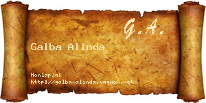 Galba Alinda névjegykártya